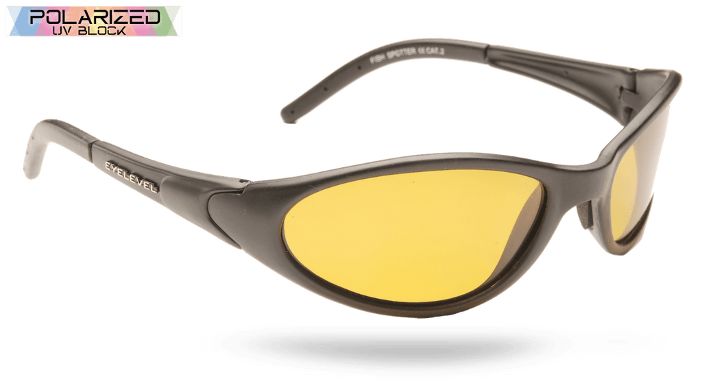 Fishspotter Black With A Yellow Lens Polarized Sports Glasses