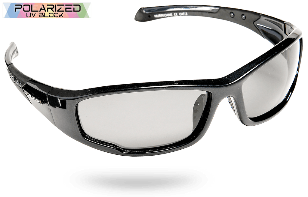 Hurricane Black And Grey Polarized Sports Glasses