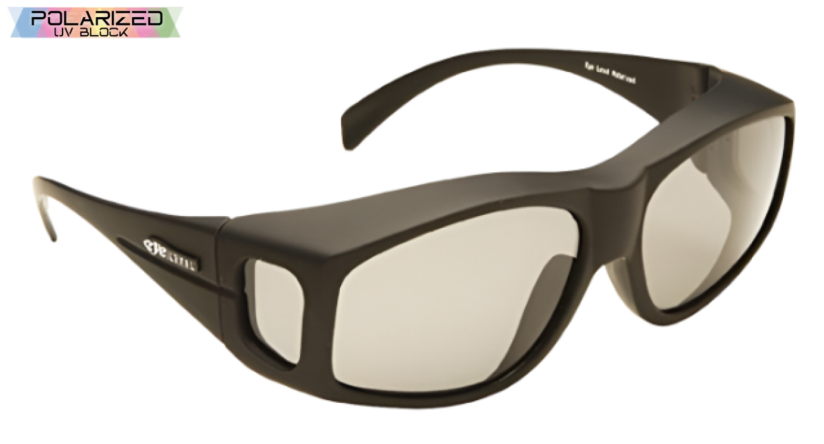Medium Grey/Brown Overglasses Black With Grey Lens Polarized Overglasses