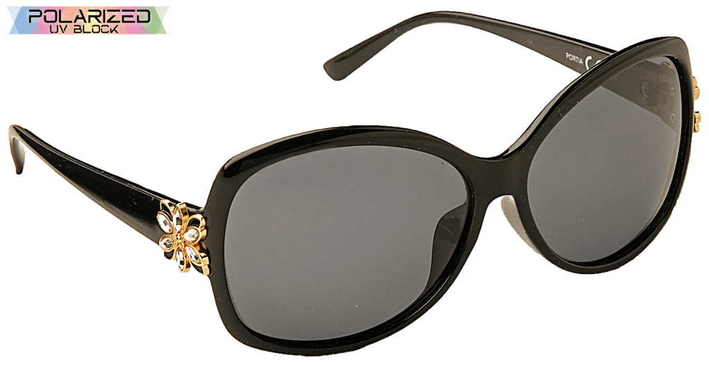 Portia Black Polarized Ladies Sunglasses