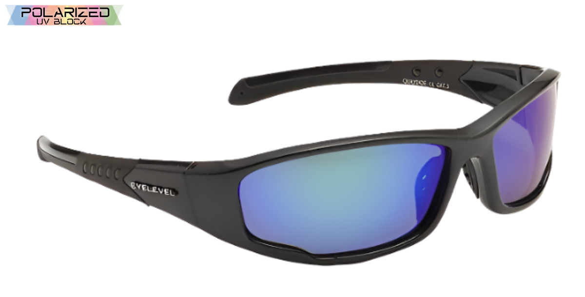 Quayside Grey Blue Lens Polarized Sports Glasses