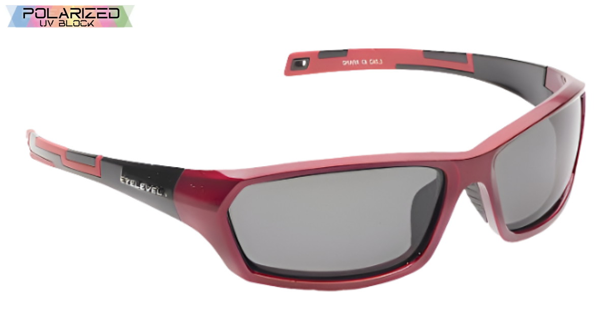 Shark Red Polarized Sports Glasses