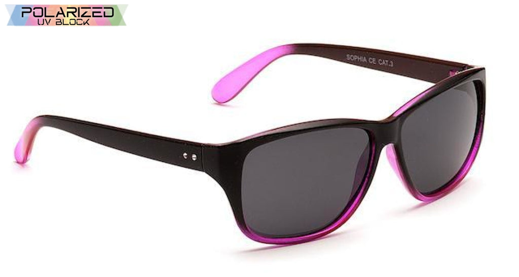 Sophia Black And Pink Polarized Ladies Sunglasses