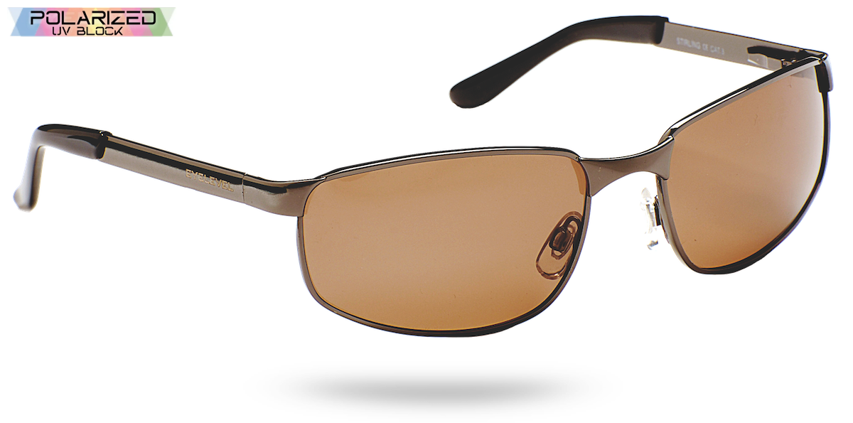 Eyelevel Stirling Polarized Driving Sunglasses Dark Brown Arm