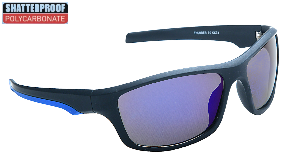 Thunder Black And Blue Polycarbonate Sports