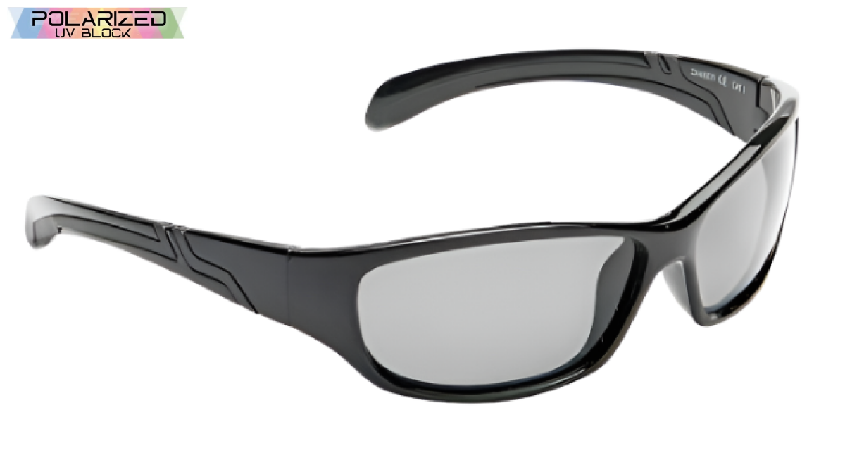 Zander Black Polarized Sports Glasses